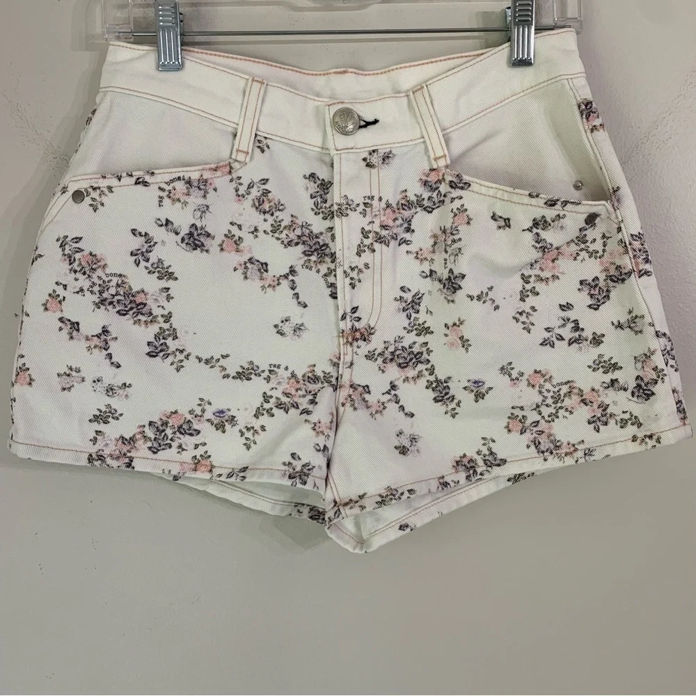 New! Rag & Bone Shorts JEAN Ellie Floral Print Denim Shorts in Micro Floral 26
